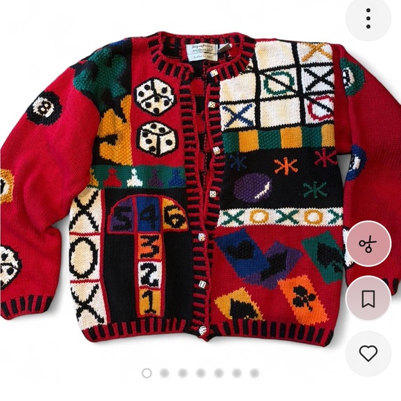 Northern Isles Sweaters - Signatures Northern Isles novelty game night Cardigan Sweater